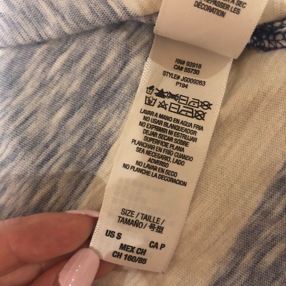 Juicy couture size small blue white stripped top - Picture 7 of 8